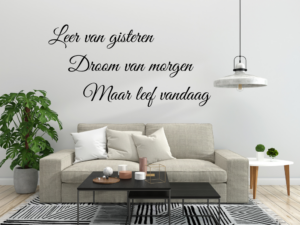 Muursticker - Leer Van Gisteren...