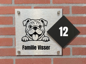Naambord - Voordeur - Bulldog