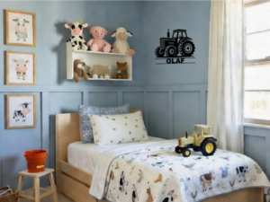 Tractor Kinderkamer Sticker – Muur & Deur - Naam