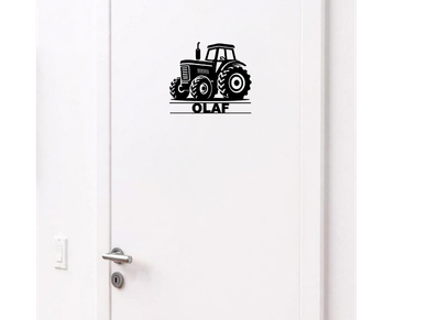 Tractor Kinderkamer Sticker – Muur & Deur - Naam - Afbeelding 2